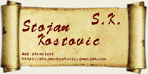 Stojan Kostović vizit kartica